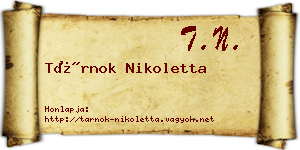 Tárnok Nikoletta névjegykártya