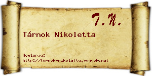 Tárnok Nikoletta névjegykártya